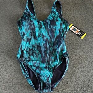 ☀️🏖️TYR One-Piece Swimsuit - Aqua and Black ⛱️🩱